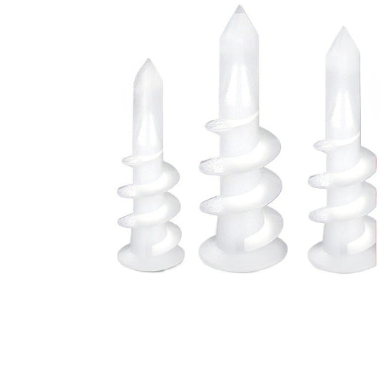 Spiral Colloidal Expansion Tube White Gypsum Board Special Nylon Plastic Expansion Tube Hose Plug Wall Plug for Home Renovation