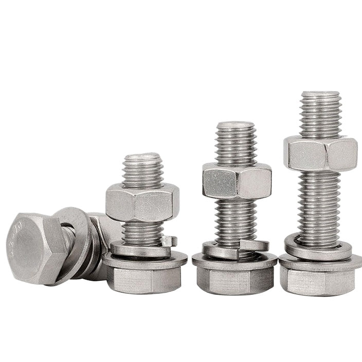M4/M6/M8/M12/M20 Iron galvanized outer hexagon bolt combination set screw nut gasket extension screw for Construction & Furniture Assembly
