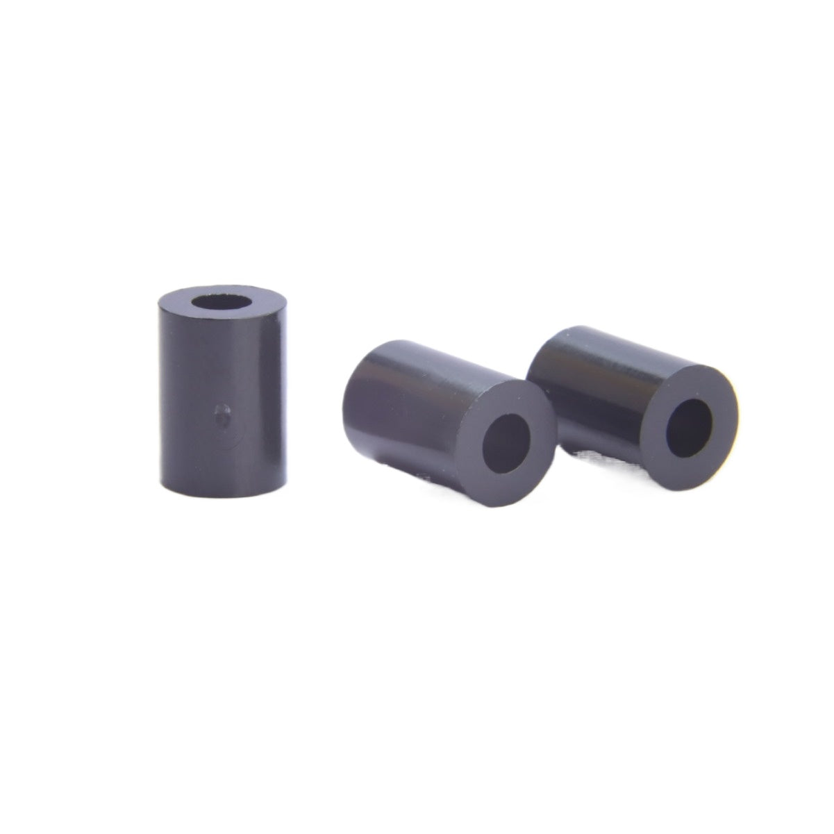 2/3/4/5/6MM Black ABS Plastic Isolation Column Round Hollow Isolation Column Casing Round Hole Through Spacer Column for Circuit Board Support & Electronic Assembly