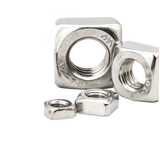 M3/M4/M5/M6 304 Stainless Steel/Galvanized/Nickel Plated Square Nuts for Machinery Hardware