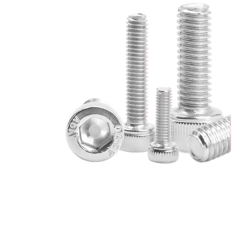 304 Stainless Steel Left-Handed Hex Socket Screws Anti-Tooth Cylindrical Cup Head Bolts for Mechanical Disassembly & Reverse Fastening