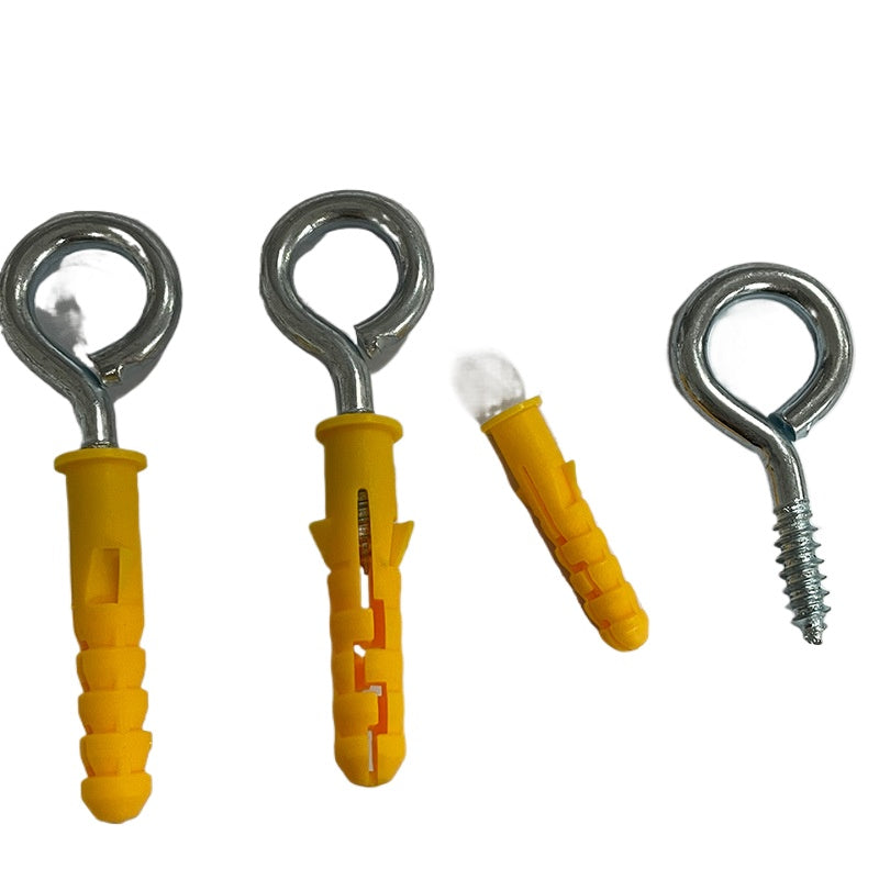 Sheep Eye Self-Tapping Expansion Screw Hook Set with Ring Light Hook & Expansion Plug for Home Decoration