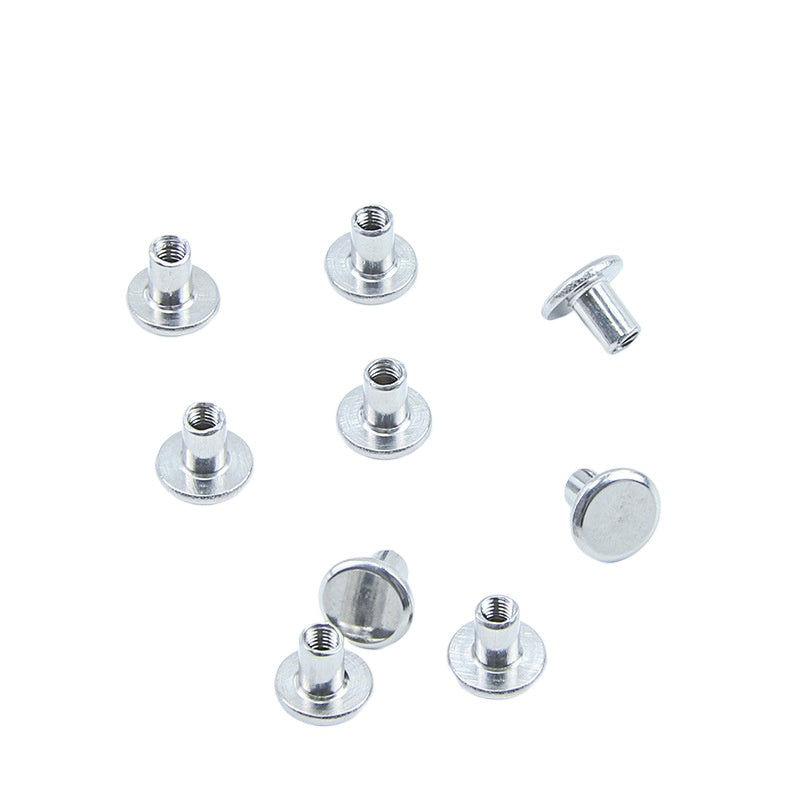 φ 4/φ 5 Nickel-plated carbon steel mother and child rivets, mother and child screws, iron mother nails, lock album, ledger nails letter screws  for Album & Leather Craft