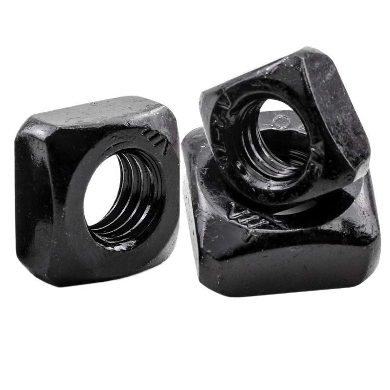 M4/M5/M6/M8/M10 4.8 grade carbon steel hair black square nut iron square nut fastener for Machinery & Construction