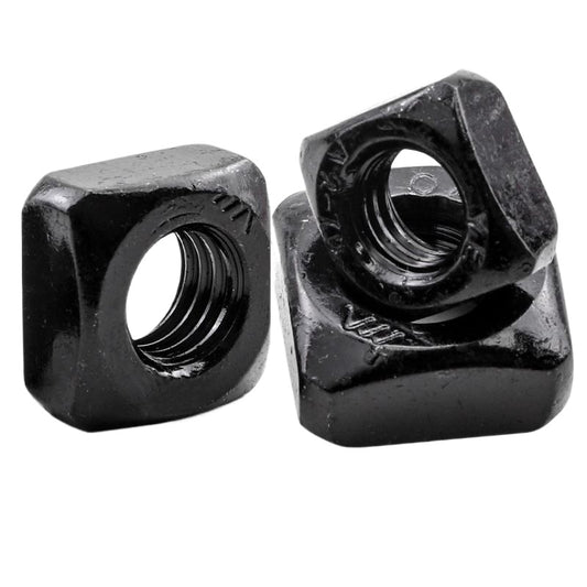 M4/M5/M6/M8/M10 4.8 grade carbon steel hair black square nut iron square nut fastener for Machinery & Construction