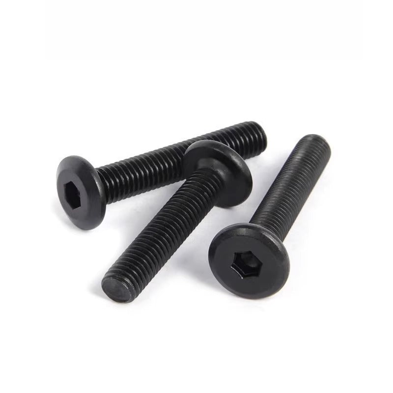 M2-M12 Black 304 Stainless Steel Hex Socket Screw Chamfered Large Flat Head Furniture Pair Lock Fastener