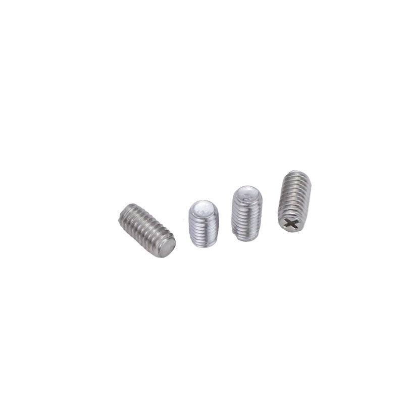 M2/M3/M4/M6 304 Stainless Steel Cross Flat End Set Screws Headless Flat Tail Grub Screws for Machinery & Fixing