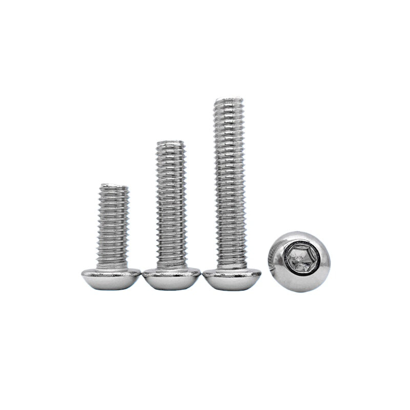 ISO7380 304 Stainless Steel Round Cup Mushroom Head Screw Hex Socket Full/Half Thread Extension Screw