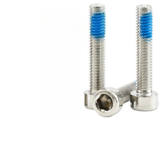 M10 201 stainless steel cylindrical head hexagon dispensing screw cup head half tooth thread with blue glue hexagon bolt for Machinery & Construction