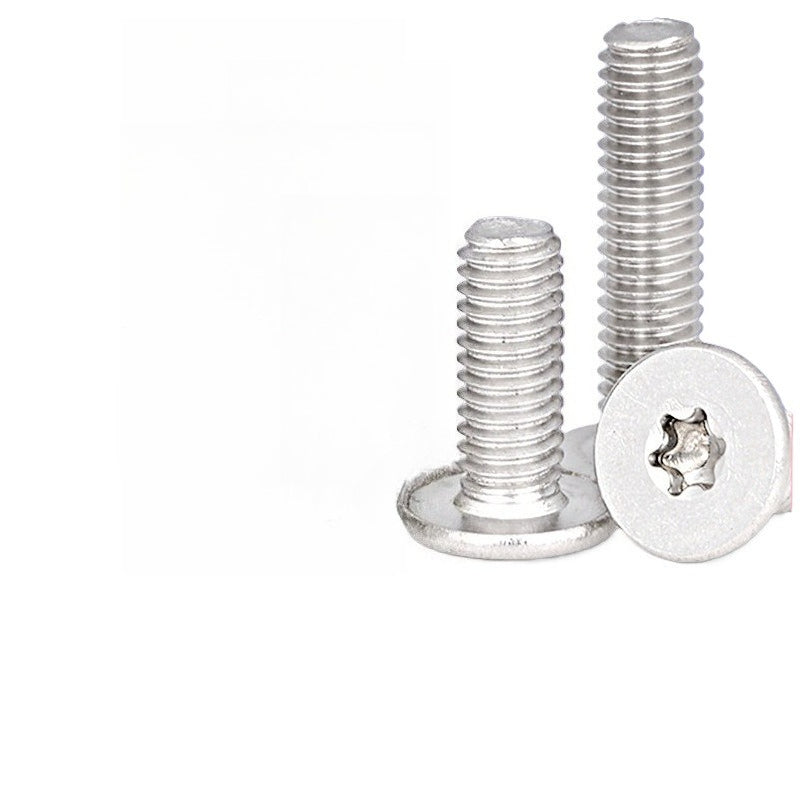 M2/M3 304 stainless steel large flat head plum blossom slot screw flat head inner plum blossom screw thin head screw for Electronics & Furniture Assembly