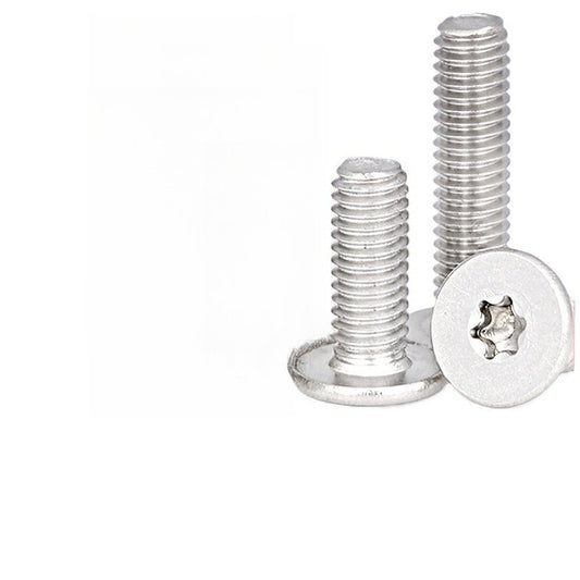 M2/M3 304 stainless steel large flat head plum blossom slot screw flat head inner plum blossom screw thin head screw for Electronics & Furniture Assembly