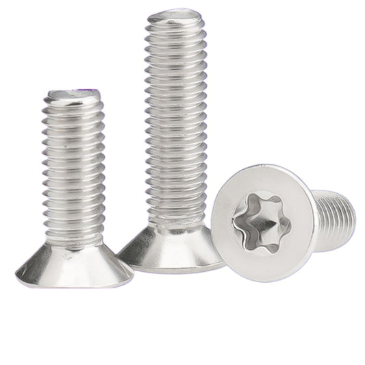 M2/M3 10.9 grade iron nickel plated countersunk head plum blossom screw pattern flat head carbon steel tooth screw for Electronic & Precision Hardware Installation