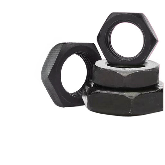 M8M10M12M14M16M20 8.8 grade high strength fine tooth hexagon nut flat thin nut black flat nut  for Machinery & Industrial Assembly