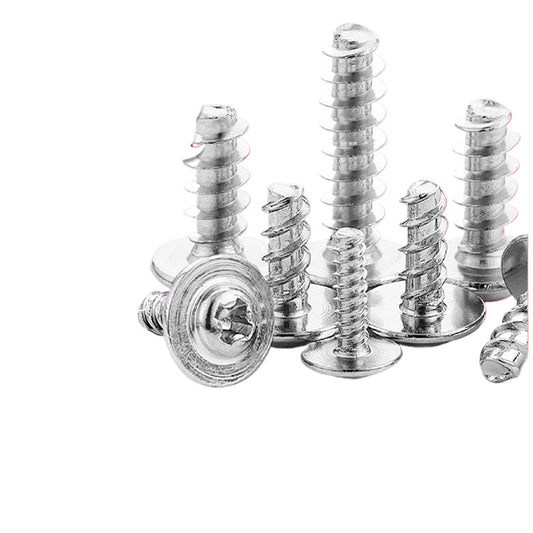M2M3M4M5 304 stainless steel cross groove round head with spacer flat tail self-tapping screw pan head with pad self-tapping nail for Woodworking & Home Installation