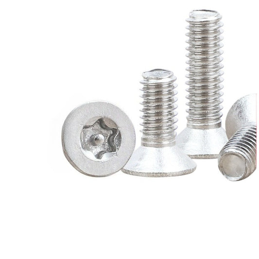 M3/M4/M5  304 stainless steel plum blossom screw flat head inner plum blossom screw countersunk head with column core anti-theft screw for Machinery & Hardware