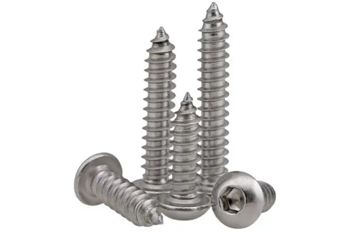 5/10/20Pcs [M3 M4 M5 M6] 304 Stainless Steel Hexagon Socket Button Head Self tapping Screws Round Head