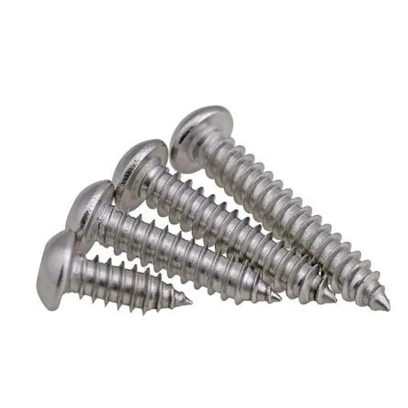 5/10/20Pcs [M3 M4 M5 M6] 304 Stainless Steel Hexagon Socket Button Head Self tapping Screws Round Head