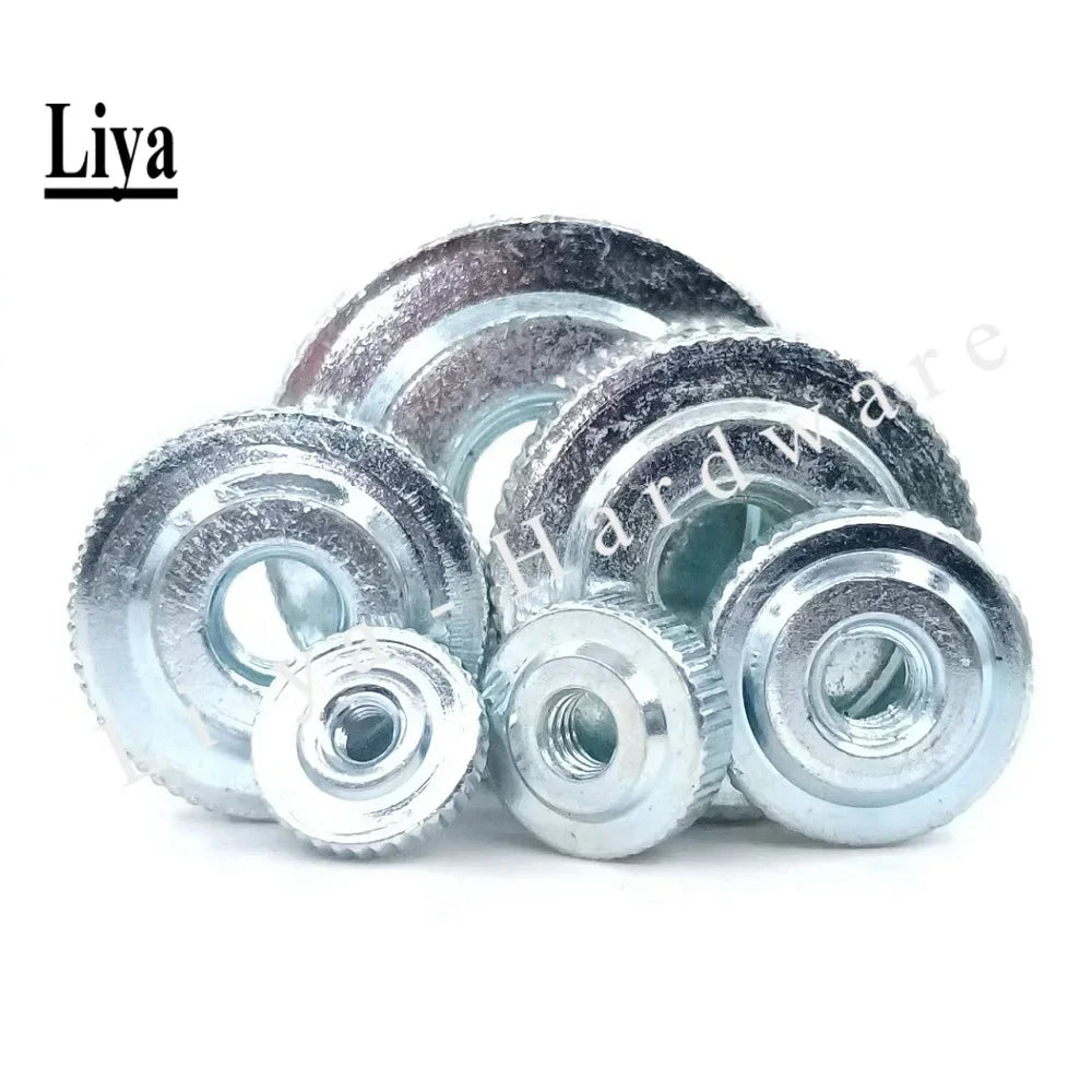 5-10Pcs GB807 M3 M4 M5 M6 M8 M10 Galvanized Small step Hand tighten Nuts Knurled Thumb Nuts