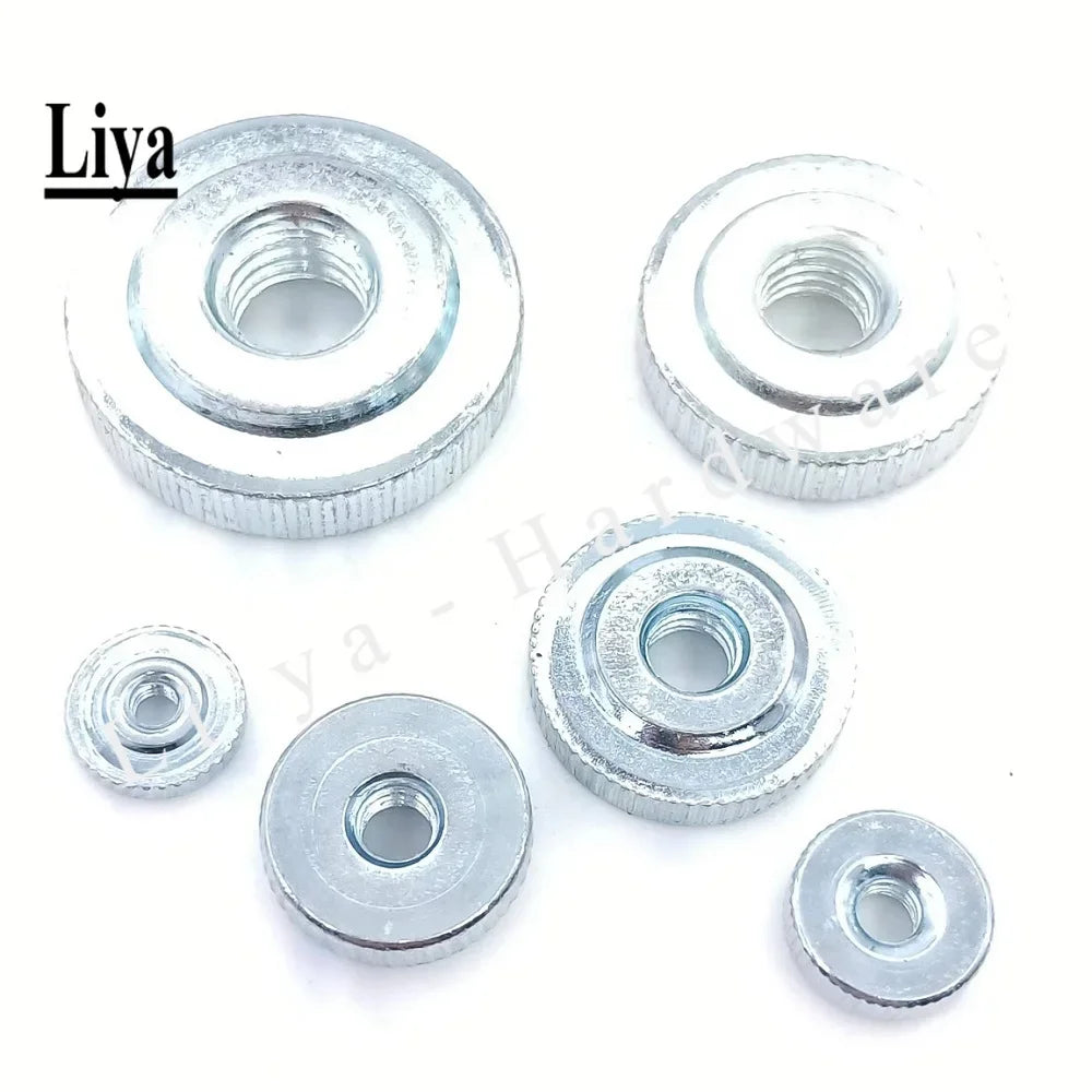 5-10Pcs GB807 M3 M4 M5 M6 M8 M10 Galvanized Small step Hand tighten Nuts Knurled Thumb Nuts