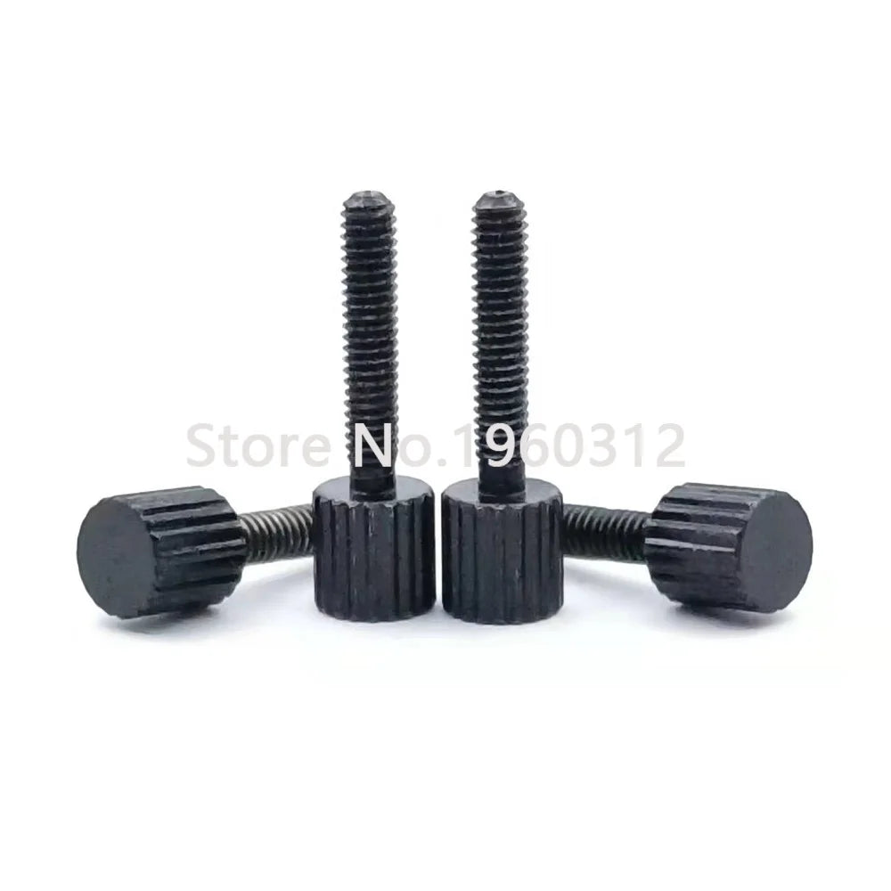 5-10pcs M2 M2.5 M3 M4 M5 knurled flat head thumb screw, stainless steel 304 hand tighten or nickel-plated and black thumb screw