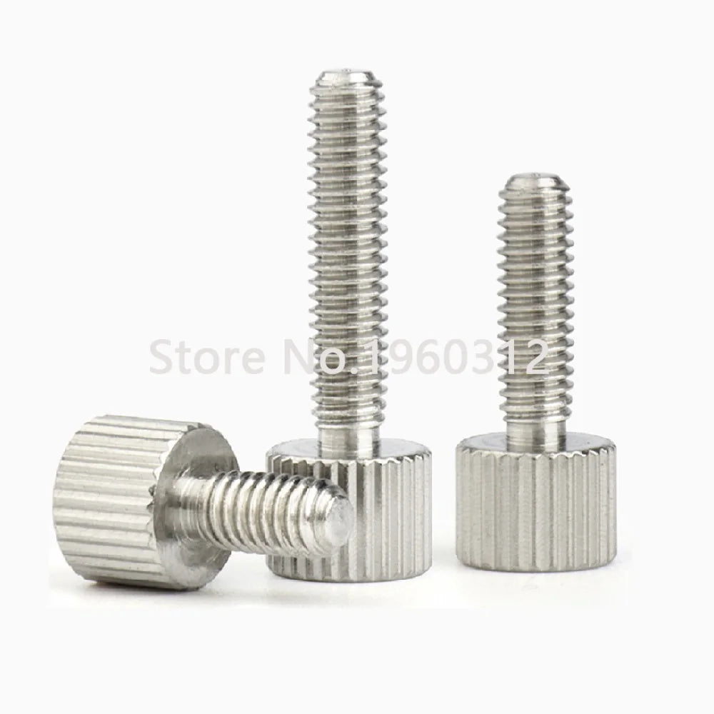 5-10pcs M2 M2.5 M3 M4 M5 knurled flat head thumb screw, stainless steel 304 hand tighten or nickel-plated and black thumb screw