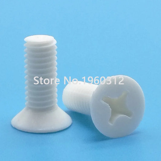 5-20PCS M3 M4 M5 M6 M8 M10 PP Polypropylene Cross Recessed Countersunk Head Screws Machine Screw Phillips Screws