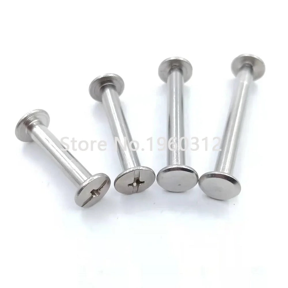 5-20pcs ∅3 ∅4 ∅5 ∅6 * 4/5/6/8/10/12/14-100mm 304 Stainless Steel Snap Rivet Books Butt Screw, Photo Album Binding Screw