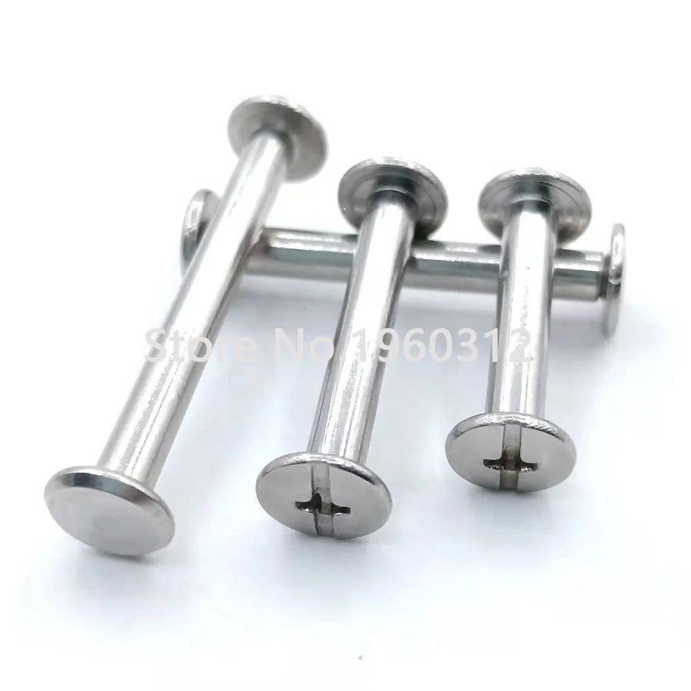 5-20pcs ∅3 ∅4 ∅5 ∅6 * 4/5/6/8/10/12/14-100mm 304 Stainless Steel Snap Rivet Books Butt Screw, Photo Album Binding Screw