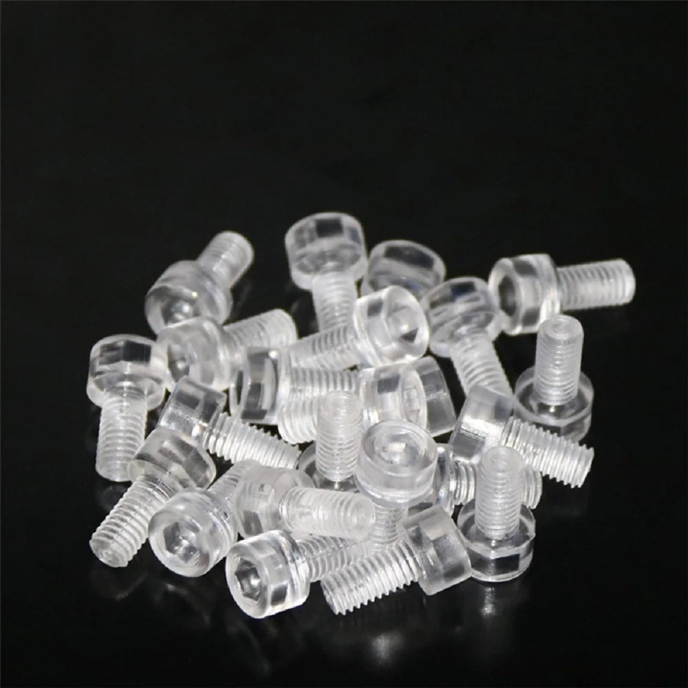 5-20pcs DIN912 M3 M4 M5 M6 M8 Transparent Plastic Screw Bolt Hexagon Hex Socket Head Cap Screws