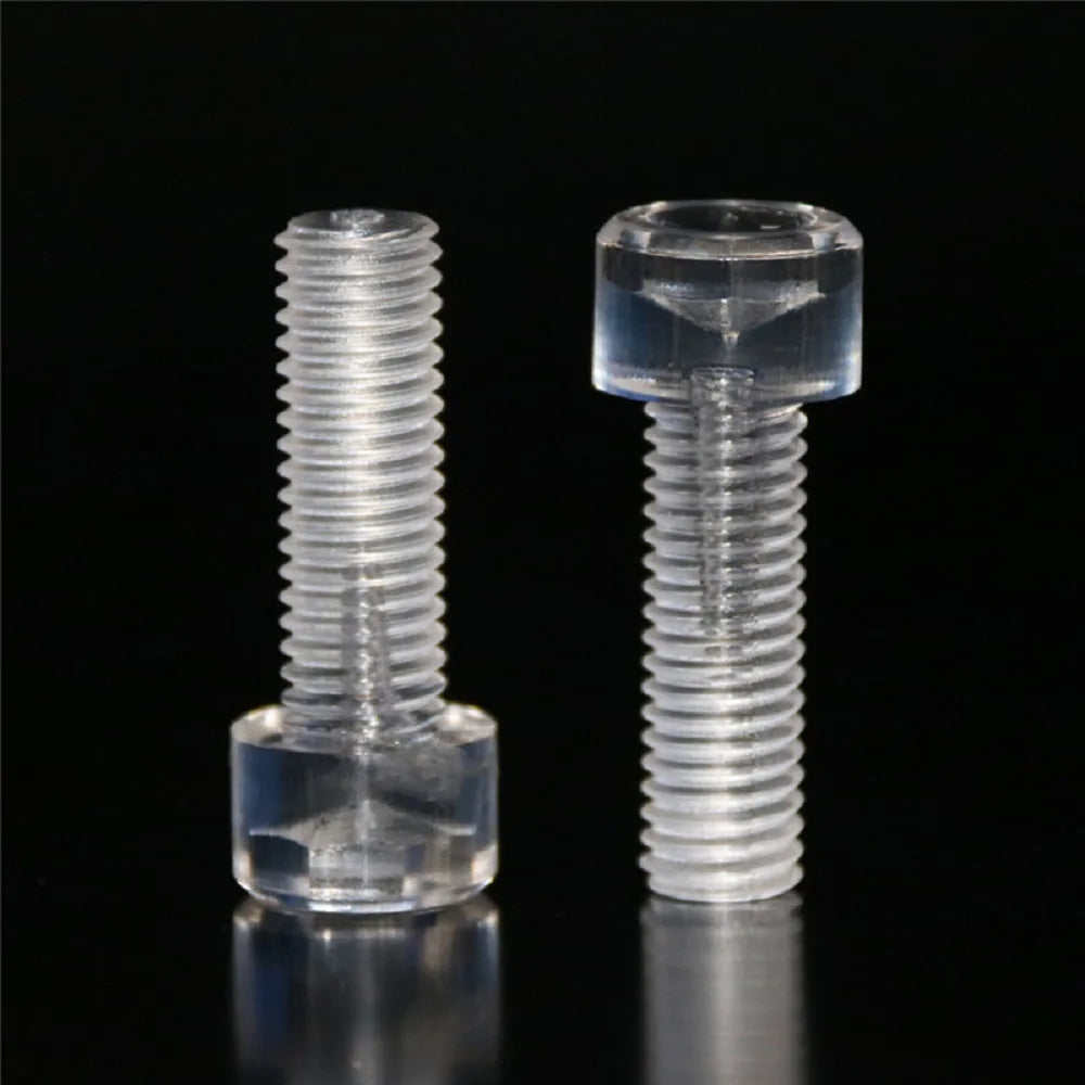 5-20pcs DIN912 M3 M4 M5 M6 M8 Transparent Plastic Screw Bolt Hexagon Hex Socket Head Cap Screws