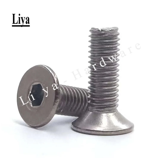 5-20pcs  M2 M2.5 M3 M4 M5 M6 DIN7991 Pure Titanium hexagon socket countersunk / flat head screw Ti screws