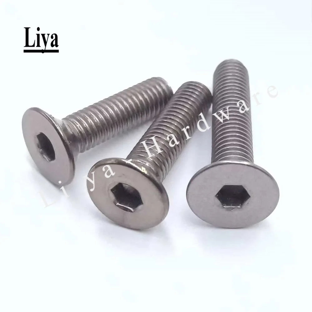 5-20pcs  M2 M2.5 M3 M4 M5 M6 DIN7991 Pure Titanium hexagon socket countersunk / flat head screw Ti screws