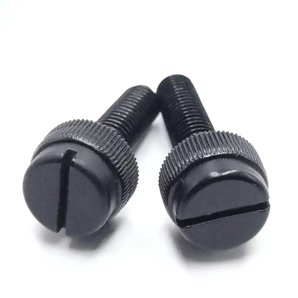 5-20pcs M3 M4 M5 M6 M8 Black Slotted Nylon Thumb Screw PA66 Nylon Plastic Hand Twist Screw Computer Hand Tighten Screws