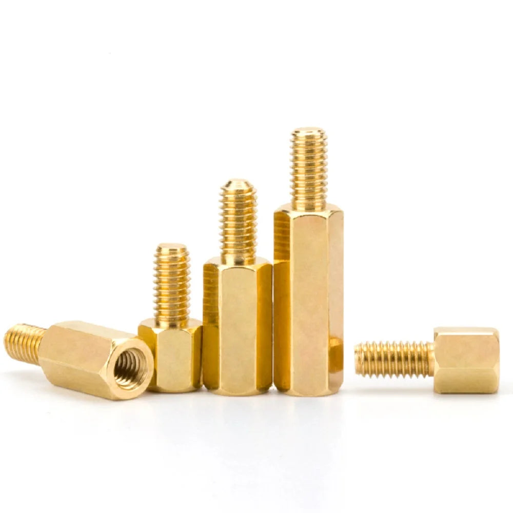 5-20pcs male to female Brass spacer M2 m2.5 m3 m4 m5 M6 Long Hexagonal Brass PCB Standoffs Spacers