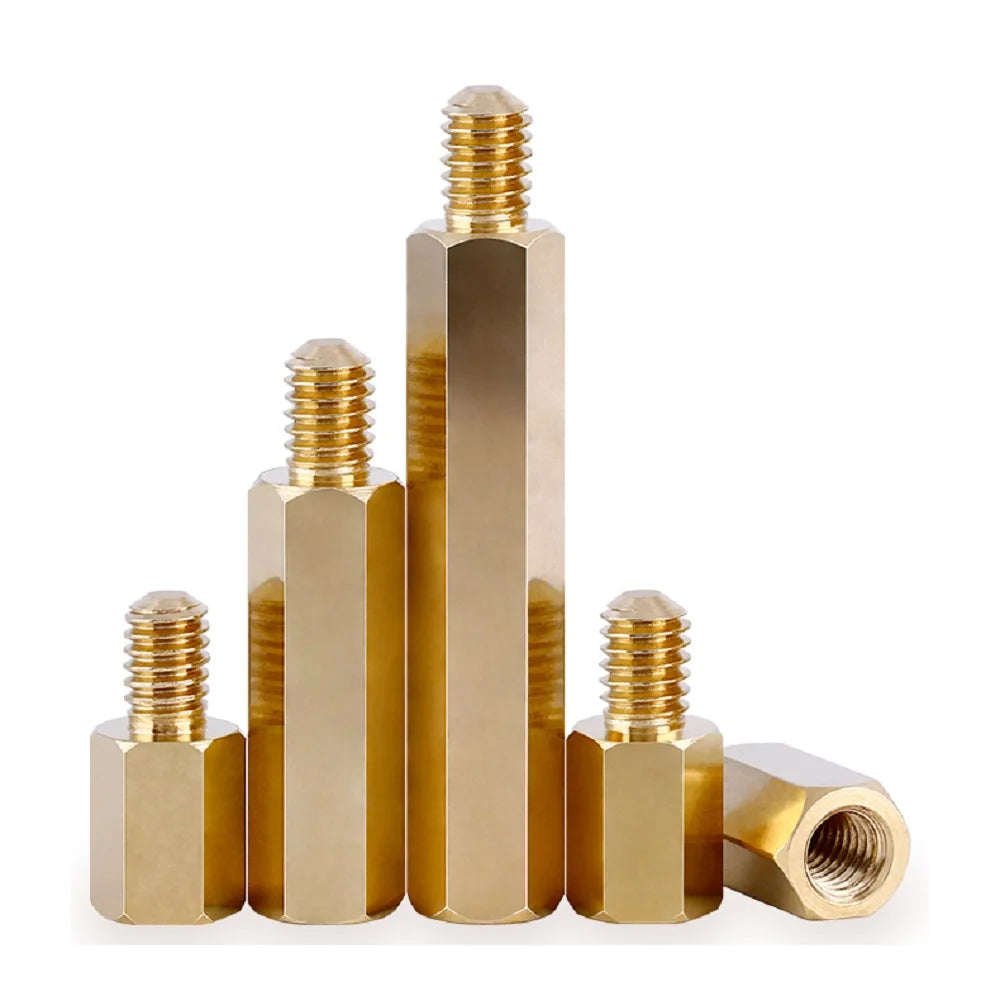 5-20pcs male to female Brass spacer M2 m2.5 m3 m4 m5 M6 Long Hexagonal Brass PCB Standoffs Spacers