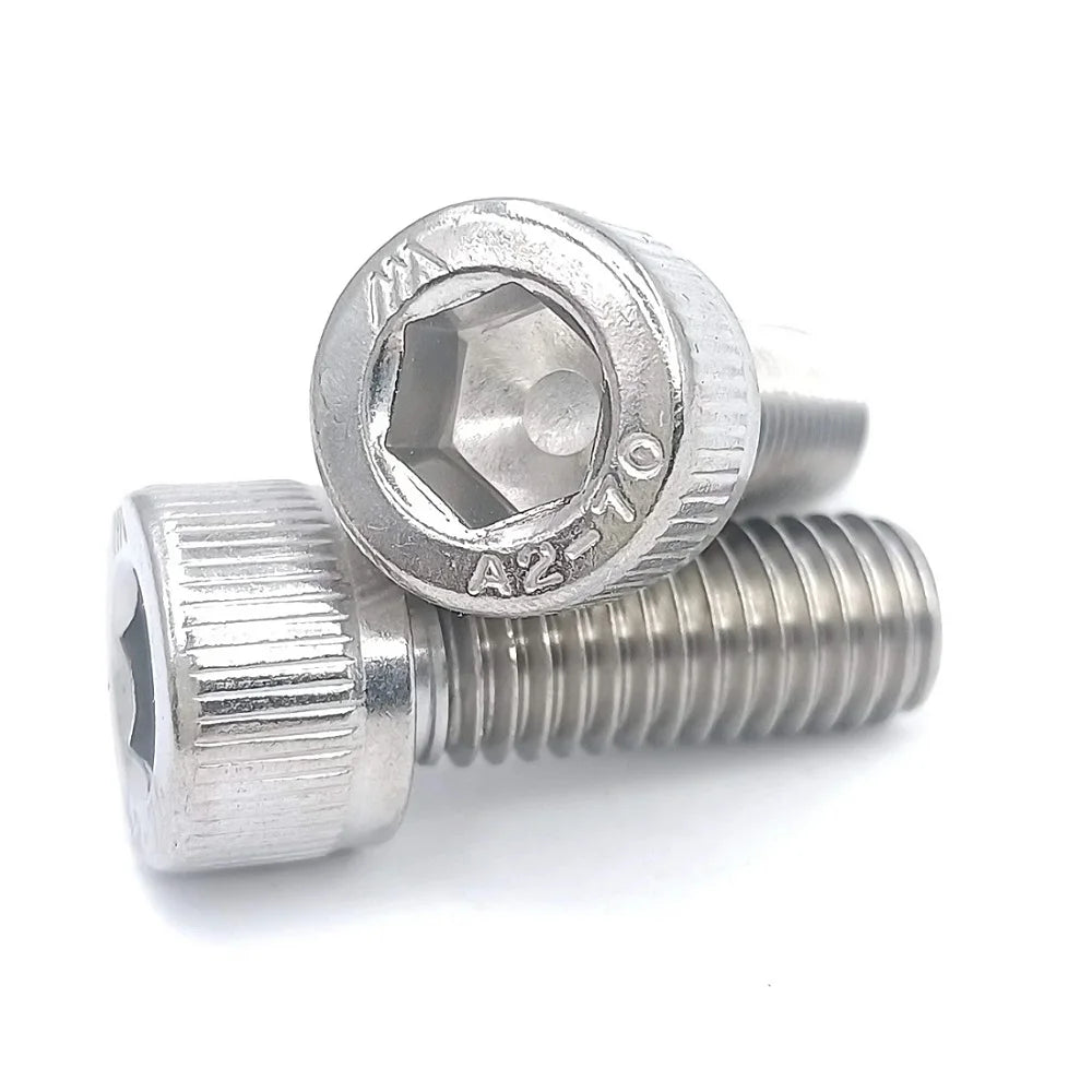 5-50Pcs  M2 M2.5 M3 M4 M5 M6 M8 DIN912 Stainless Steel 304 Hex Socket Cap Head Screw or 304 Black  Metric allen Screws