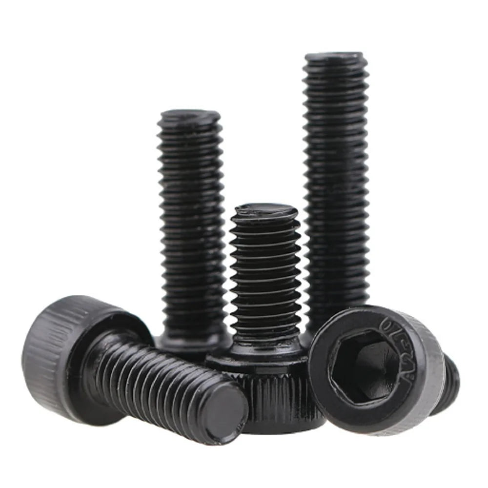 5-50Pcs  M2 M2.5 M3 M4 M5 M6 M8 DIN912 Stainless Steel 304 Hex Socket Cap Head Screw or 304 Black  Metric allen Screws