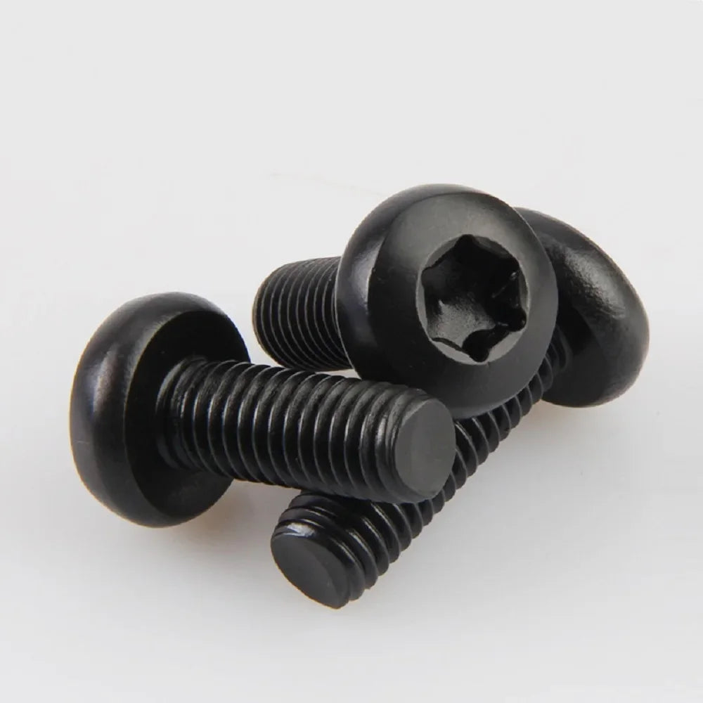 5-50pcs M1.6 M2 M2.5 M3 M4 M5M6 M8 Black 304 Stainless Steel GB2672 Six-Lobe Torx Pan Head Screw Six Lobe Round Button Head Bolt