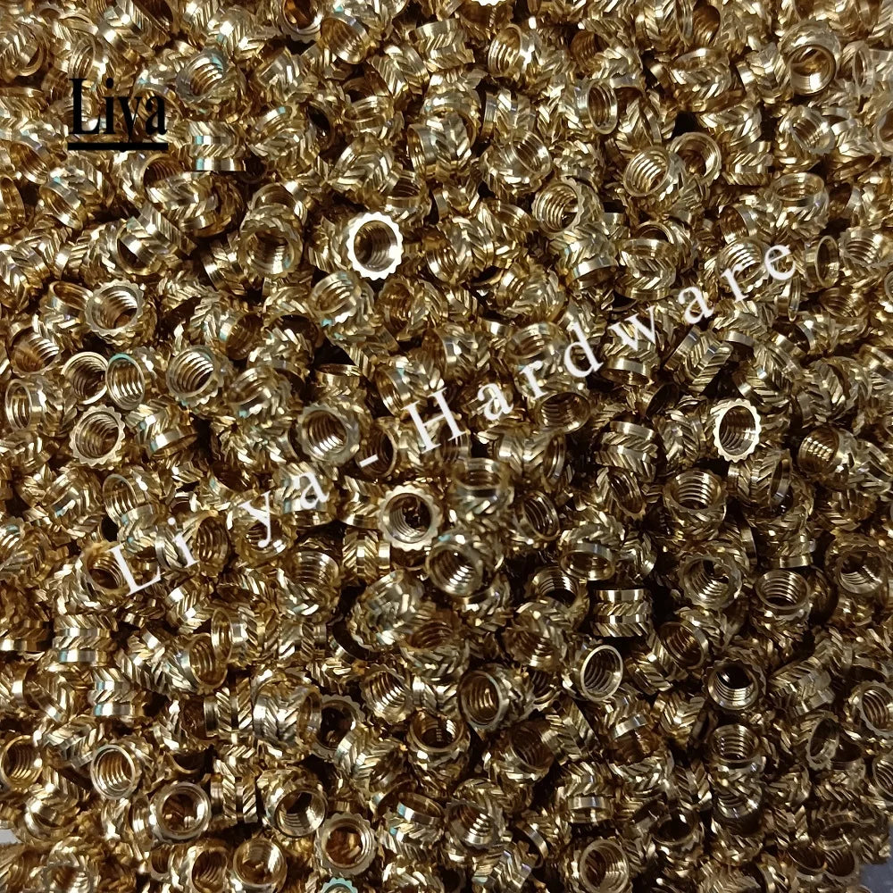 50-500pcs M1 M1.4 M1.6 M1.7 M2 M2.5 M3 M4 Thread Heat Insert Brass Nut Hot Melt Knurled Injection Molding Embedment Copper Nut