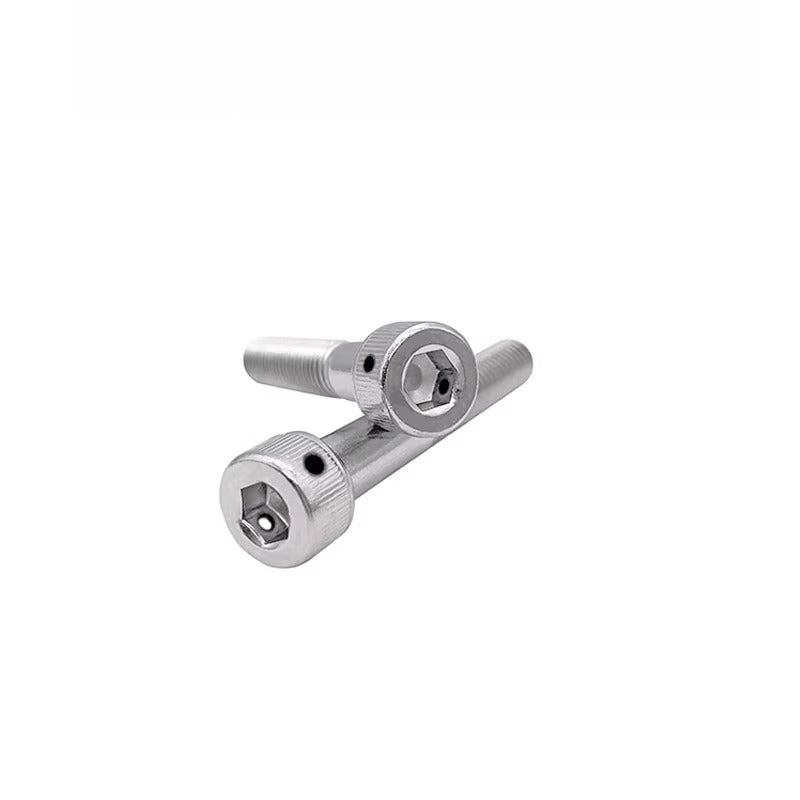 DIN912 304/316 Stainless Steel Hex Socket Screw | Half Thread Lead Seal Anti-Drop with Safety Hole Fastener