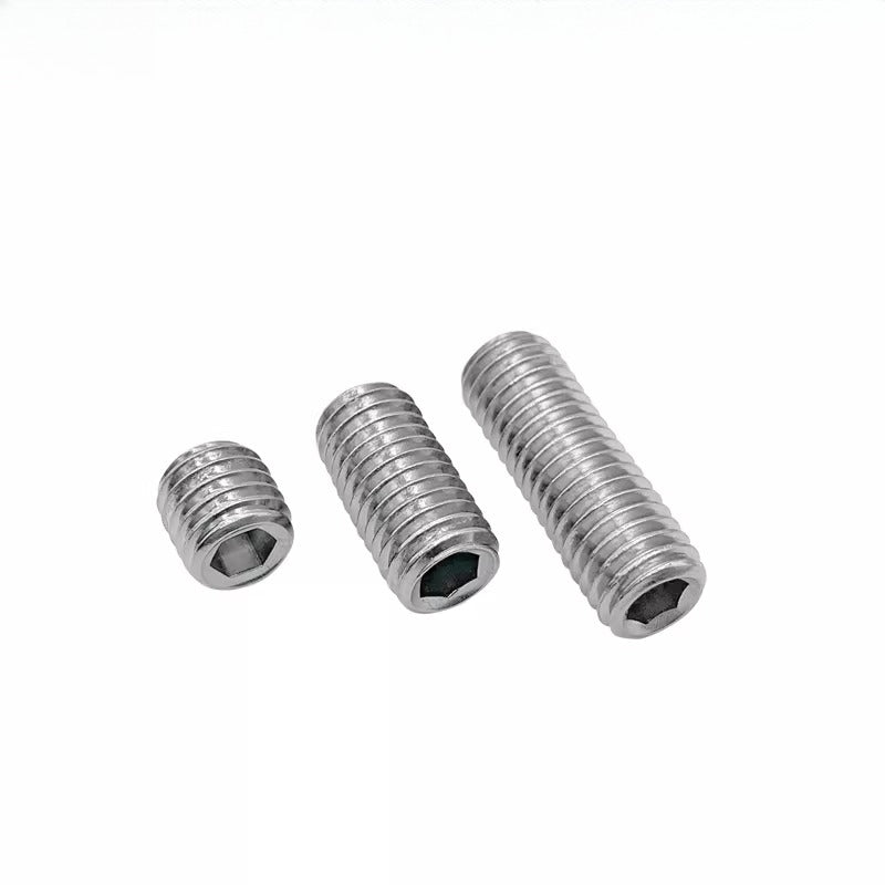 DIN916/GB80 M1.6-16 304/316 Stainless Steel Setting Screw | Concave End Headless Machine Screw Top Wire Stop Nail