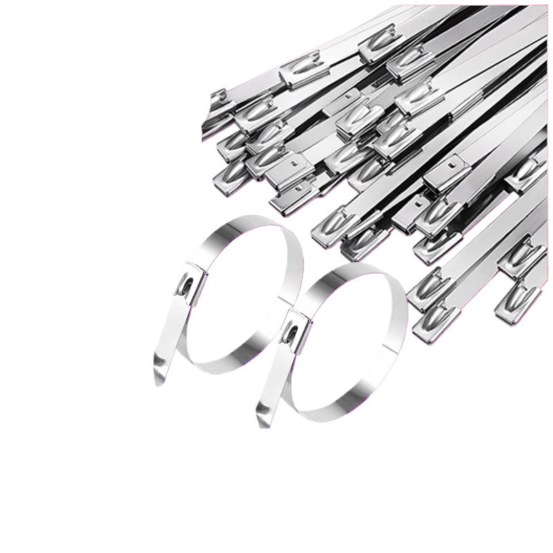 304 stainless steel cable tie self-locking cable tie metal cable tie outdoor strap high temperature resistant fixed tensioner