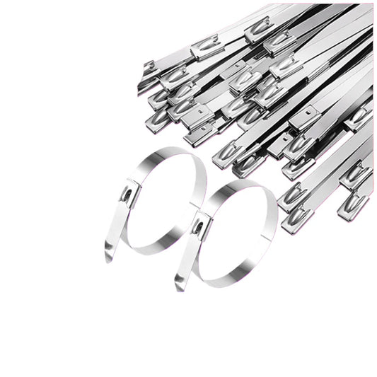 304 stainless steel cable tie self-locking cable tie metal cable tie outdoor strap high temperature resistant fixed tensioner
