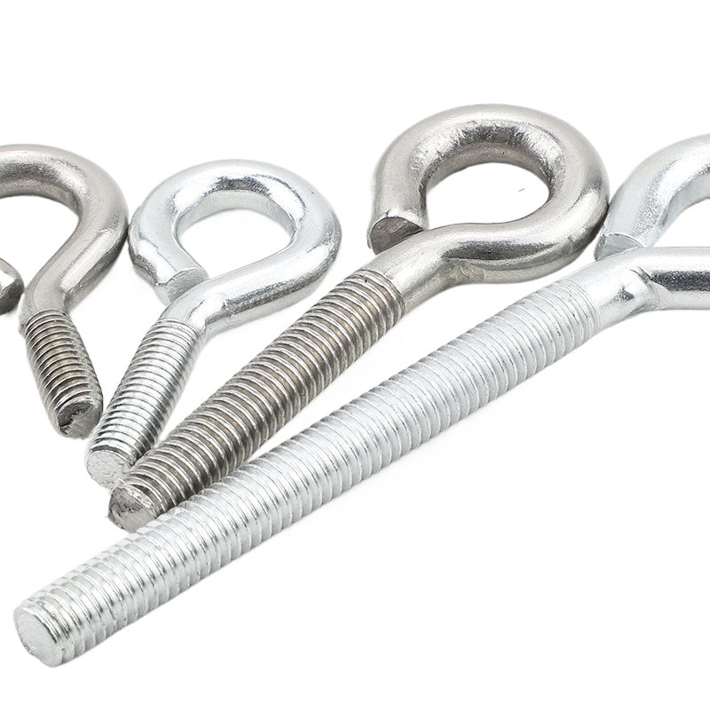 M3-M8  304 Stainless Steel Question Mark Hook & Sheep's Eye Screw - Galvanized Open/Closed Cup Hook Bolt for Hanging & Decoration