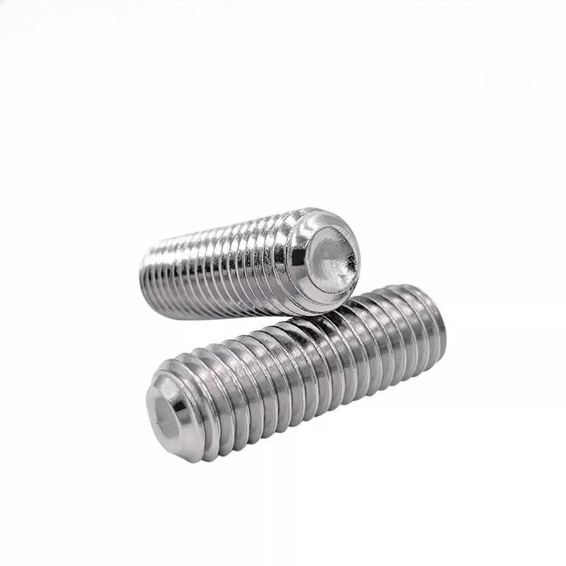 DIN916/GB80 M1.6-16 304/316 Stainless Steel Setting Screw | Concave End Headless Machine Screw Top Wire Stop Nail