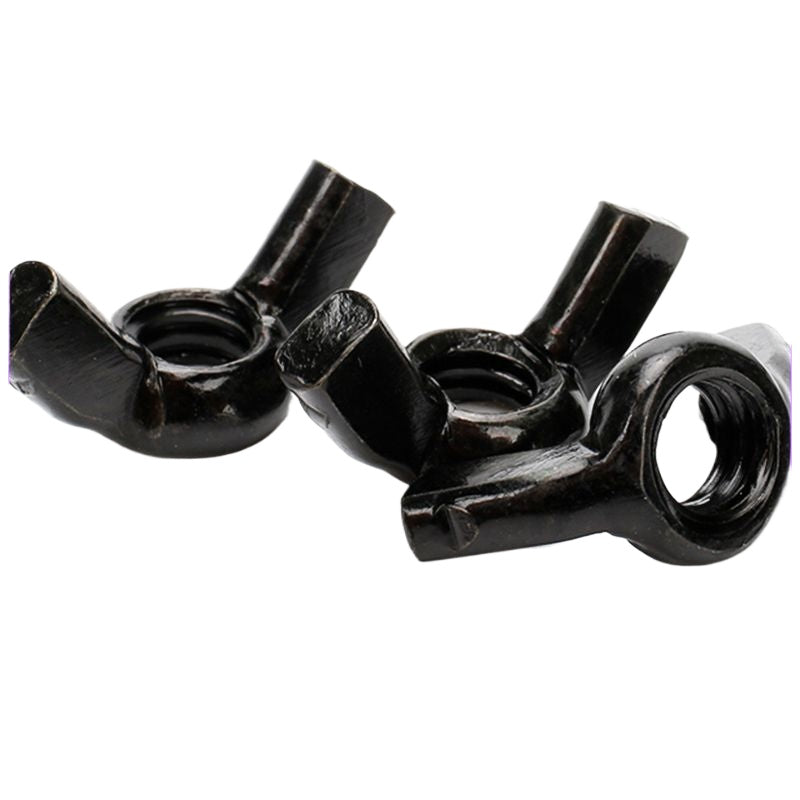 M5/M6/M8/M10 Black butterfly nut hand screw butterfly nut iron carbon steel ingot claw nut cap  for Construction & Machinery