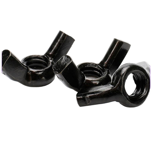 M5/M6/M8/M10 Black butterfly nut hand screw butterfly nut iron carbon steel ingot claw nut cap  for Construction & Machinery
