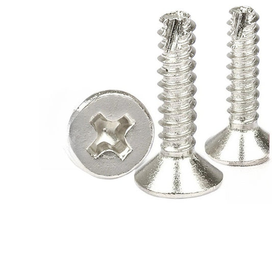 M1.7-M5 304 stainless steel countersunk head cutting tail self-tapping screw flat head self-tapping milling tail screw self-tapping screw for Furniture & Woodworking
