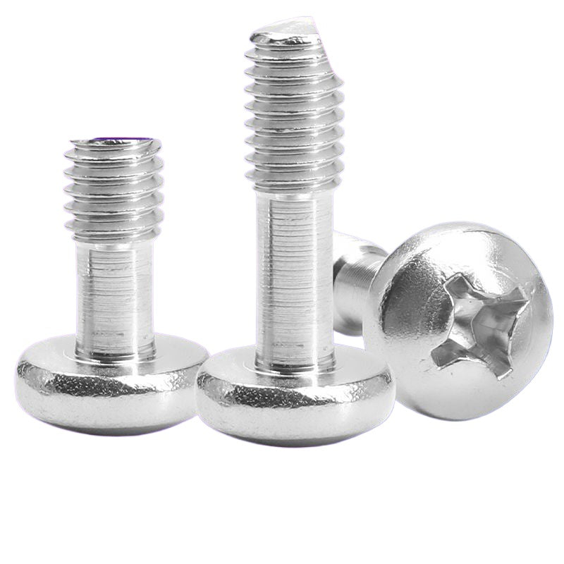 M4/M5/M8 304 stainless steel round head loose screw cross groove anti-loose half tooth pan head machine tooth screw for Industrial & Hardware