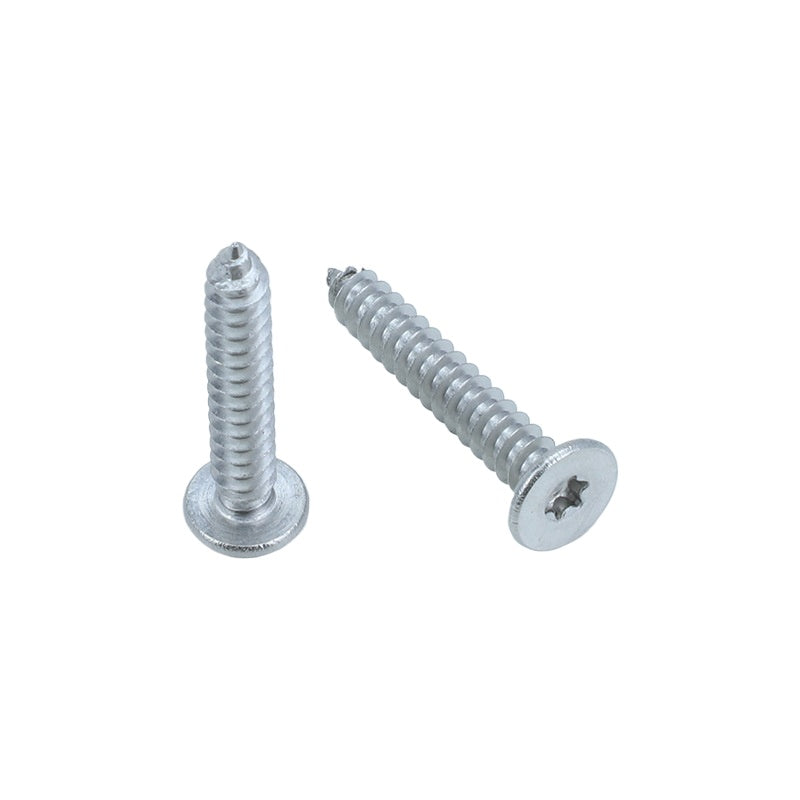 M2/M3/M4 304 Stainless Steel Plum Groove Large Flat Head Self-Tapping Screw Thin Head Self-Tapping Screw Flat Head Screw for Woodworking & Household Repairs